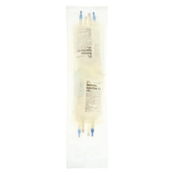 Injection Solution Dextrose 5%/Water 100mL Bag 4/Pk