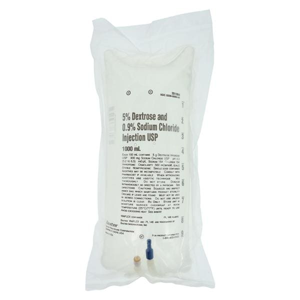 Viaflex IV Injection Solution Dextrose 5%/Sodium Chloride 0.9% 10...