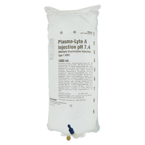 Plasma-Lyte A Injection pH 7.4 Bag 1000mL 14/Ca