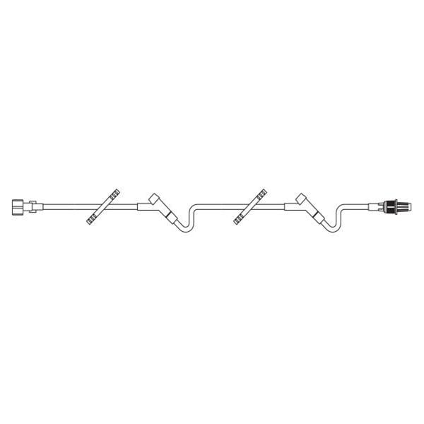 IV Extension Set 21" 2 Intrlnk Inj Sites: 12", 6 M LL Adptr/Clr Spk 48/Ca