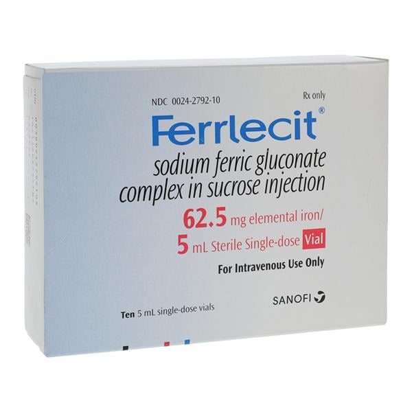 Ferrlecit Injection 62.5mg SDV 5mL 10/Package