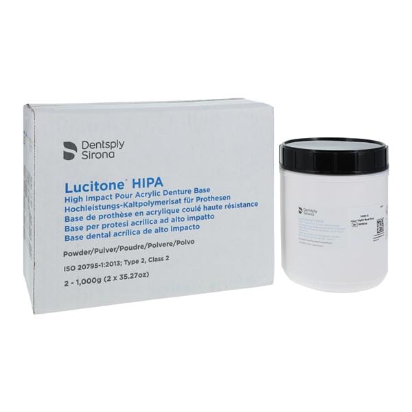 Lucitone HIPA Denture Resin Pour Light Red Pink 2000Gm