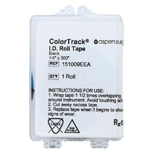 Tape Instrument ID 1/4x300" Roll Black 1/EA