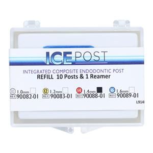 ICE Post Fiber Posts Refill 1.4 mm Red 10/Bx