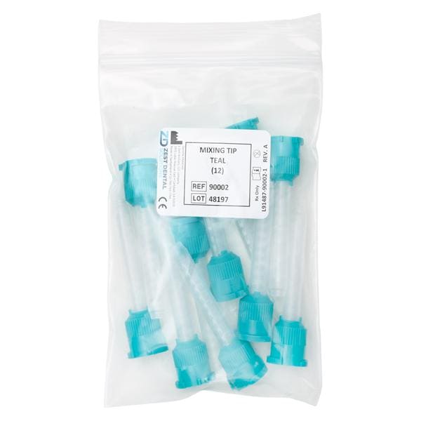 Waste Saver Mixing Tips Teal 12/Pk