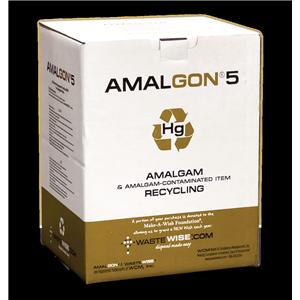 Amalgon Sharps Mailer System 5gal White 10.5x8.5x15" Cardboard For Amlgn 1 1/Bx