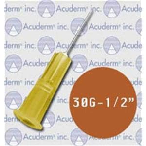 AcuNeedle Hypodermic Needle 30gx1/2" Conventional 100/Bx, 1 BX/CA