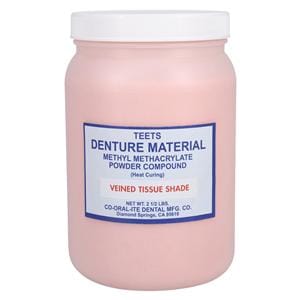 Teets Denture Resin Heat Cure Veined Tissue Powder 2.5Lb