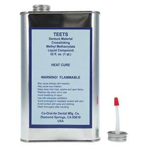 Teets Denture Resin Heat Cure Liquid 32oz/Bt