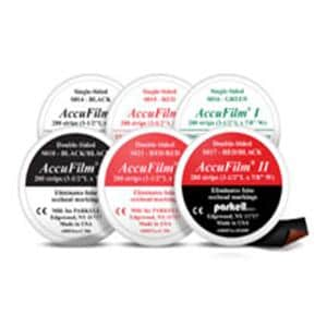 AccuFilm I Articulating Film Black Single Sided Pre-Cut Strips 280/Bx