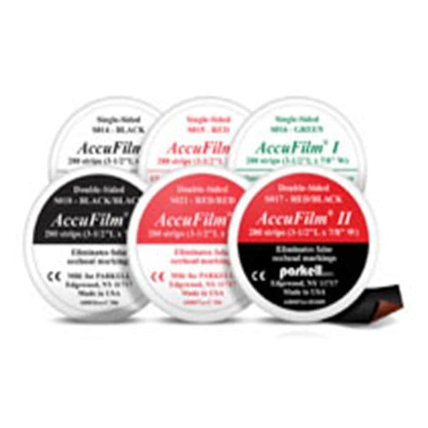 AccuFilm I Articulating Film Black Single Sided Pre-Cut Strips 280/Bx