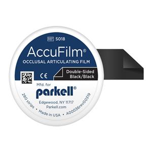 AccuFilm II Articulating Film Black / Black Double Sided Pre-Cut Strips Pk