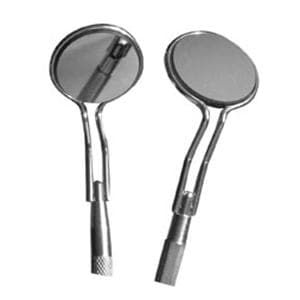 Mirror Head Stainless Steel / Rhodium Size 5 Cone Socket Front Surface 1 in 6/Bx