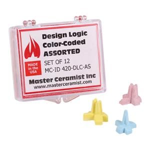 Design Logic Color-Coded Pegs Firing Tray Accessory Assorted 12/Pk