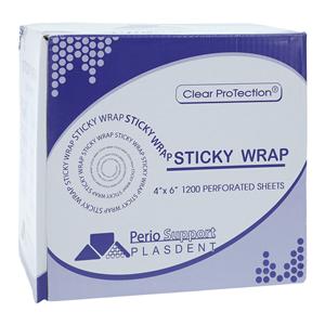 Sticky Wrap Barrier Film 4 in x 6 in Blue 1200/Rl