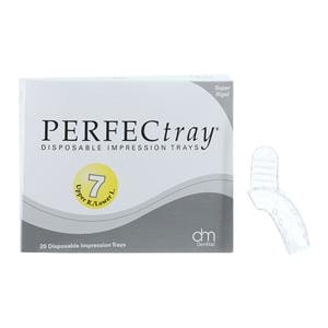 Perfectray Disposable Quadrant Impression Tray Perforated 7 Upr Rt/Lwr Lft 20/Pk