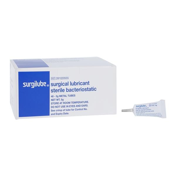 Surgilube Lubricating Jelly 5gm Squeeze Pouch 48/Bx, 12 BX/CA