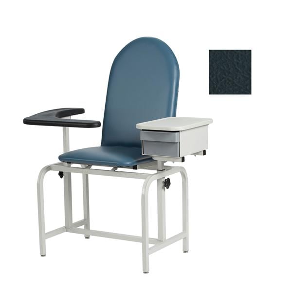 Blood Draw Chair Black Steel Ea