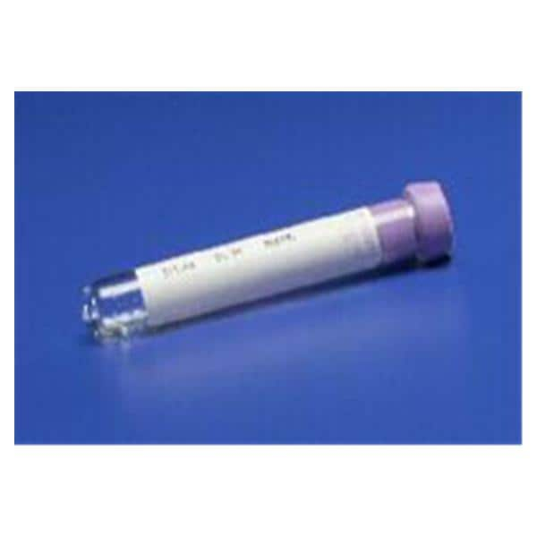 Monoject Venous Blood Collection Tube Lavender 7mL Silicone Stopper Glass 100/Bx, 10 BX/CA