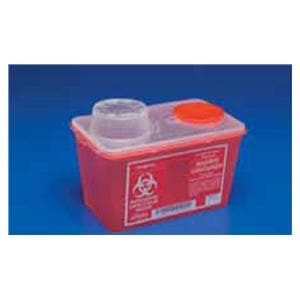 Monoject Sharps Container 4qt Translucent Red 10.56x6.75x7.08" Vert Drp Plstc EA