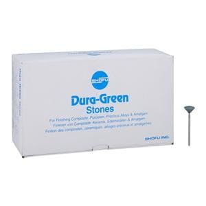 Dura-Green Mounted Stones Inverted Cone Green 72/Bx