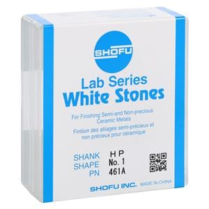 Lab Series Aluminum Oxide Mounted Stones White 72/Bx