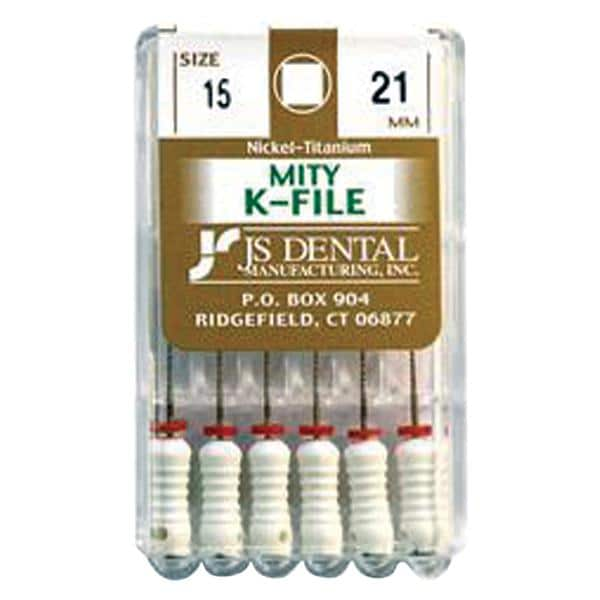 Mity K-File 21 mm Size 15 Nickel Titanium 6/Pk