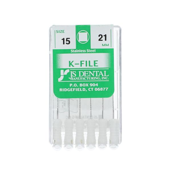 K-File 21 mm Size 15 Stainless Steel Assorted 0.02 6/Pk