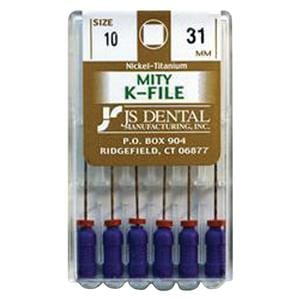 Mity K-File 31 mm Size 10 Nickel Titanium 6/Pk