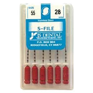 S-File 28 mm Size 55 Stainless Steel 6/Pk