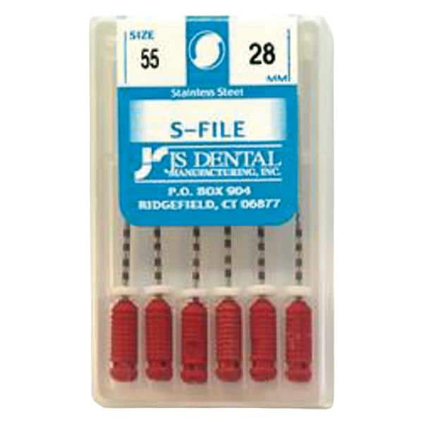 S-File 28 mm Size 55 Stainless Steel 6/Pk