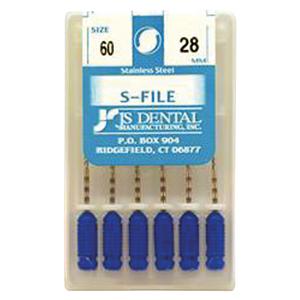 S-File 28 mm Size 60 Stainless Steel 6/Pk