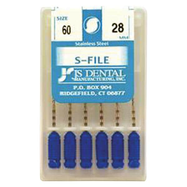 S-File 28 mm Size 60 Stainless Steel 0.02 6/Pk