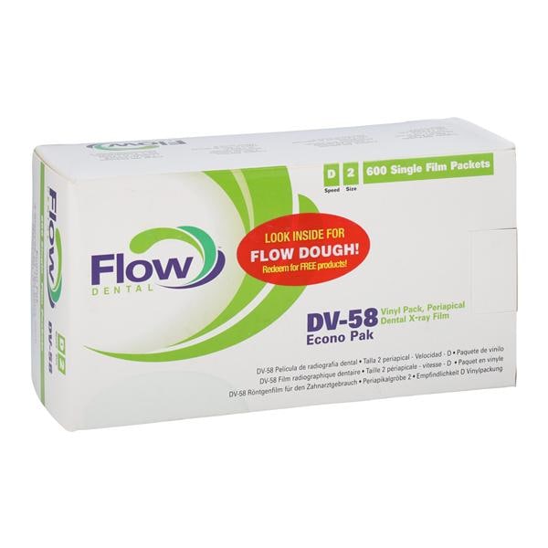 Flow Intraoral X-Ray Film DV-58 2 D Speed Adult 600/Bx