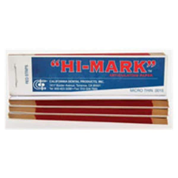 Articulating Paper Hi-Mark Strips Micro Thin Red Booklet 4/Pk