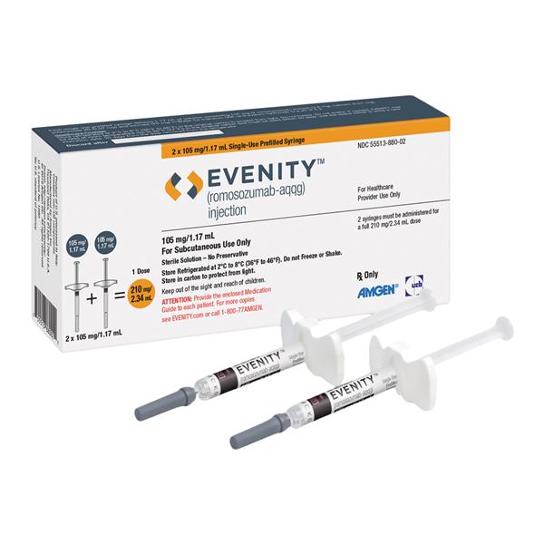 Evenity Injection 105mg Prefilled Syringe 1.17mL 2/Bx