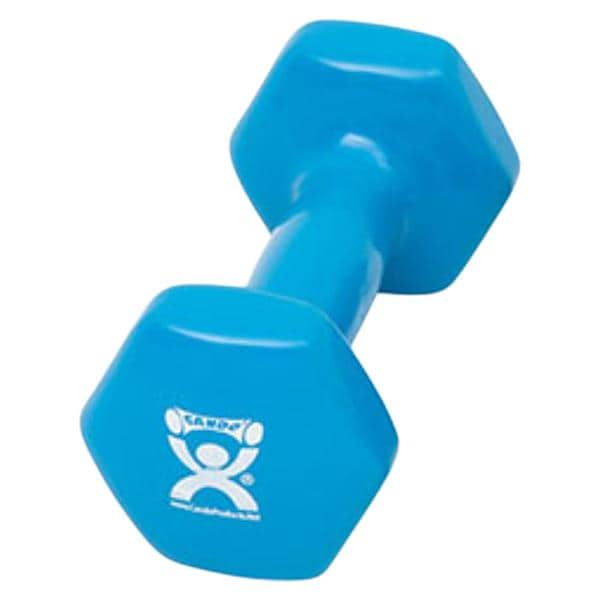 CanDo Weight Dumbbell 4lb Cast Iron/Vinyl Coated Light Blue