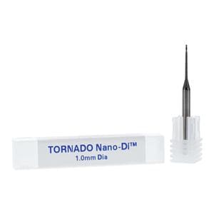 TORNADO Nano-Di Dia 2 Flt Bl End Mill Br Rlnd DWX-4,DWX-50, 51D, 52DC 1mm Ea