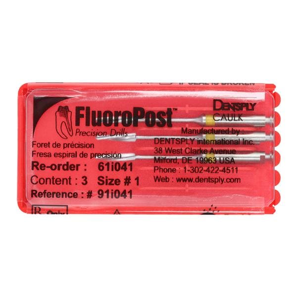 FluoroPost Post Drill Refill Size 1 Yellow 3/Pk