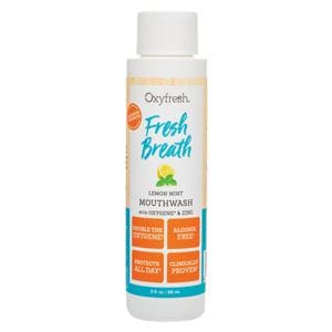 Oxyfresh Fresh Breath Lemon Mint Mouthwash 3 oz Bottle 12/Ca