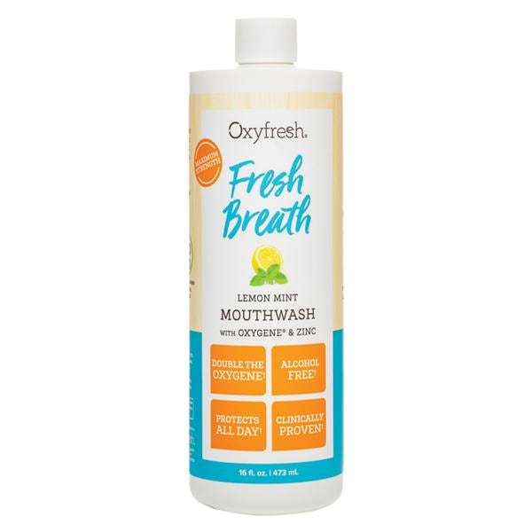 Oxyfresh Fresh Breath Lemon Mint Mouthwash Bottle 16oz/Bt