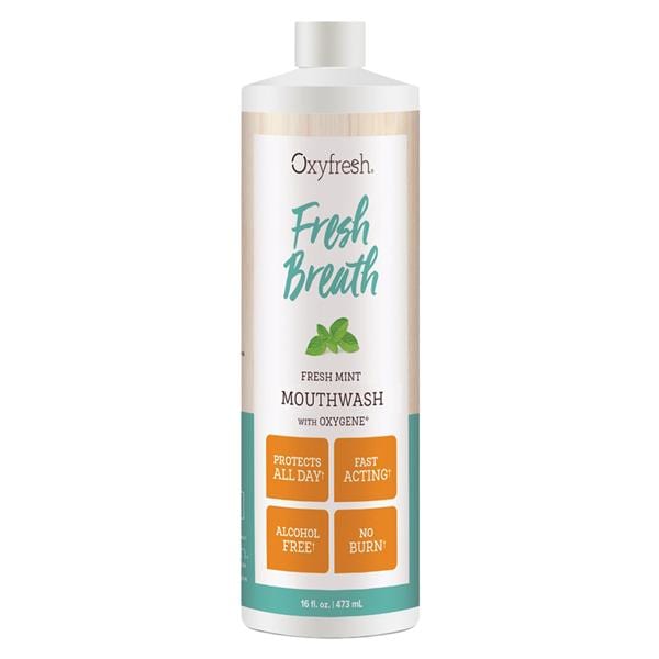 Oxyfresh Fresh Breath Fresh Mint Mouthwash Bottle 16oz/Bt