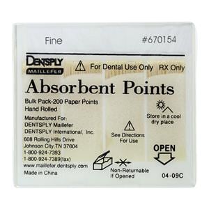Absorbent Points Fine 200/Bx