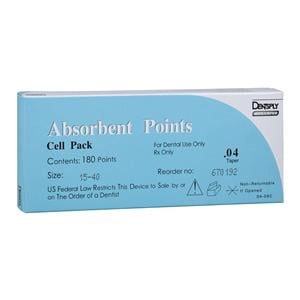 Absorbent Points Size 15-40 Assorted 0.04 Assorted 180/Bx