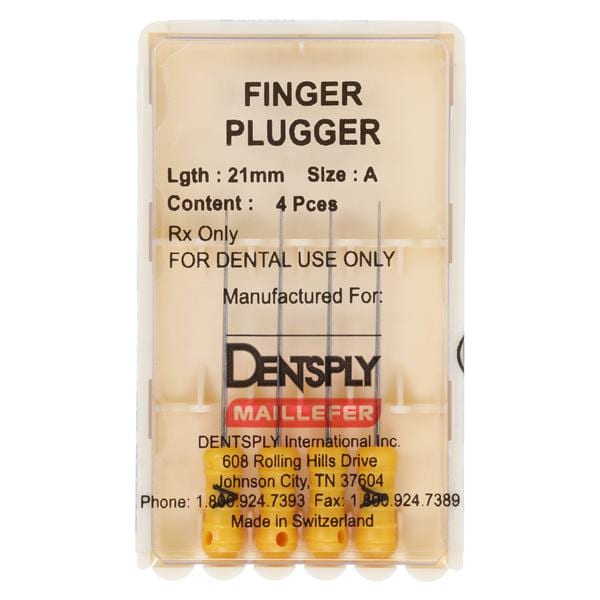 Finger Plugger 21 mm Size 20-35 A-D Assorted Conical 4/Bx