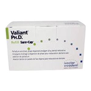 Valiant Ph.D SureCap Alloy Capsules Triple Spill Regular Set 50/Bx