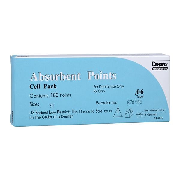 Absorbent Points Size 30 0.06 Blue 180/Bx