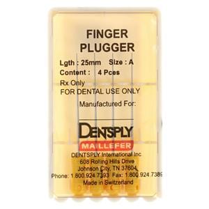 Finger Plugger 25 mm A Yellow Conical 4/Bx