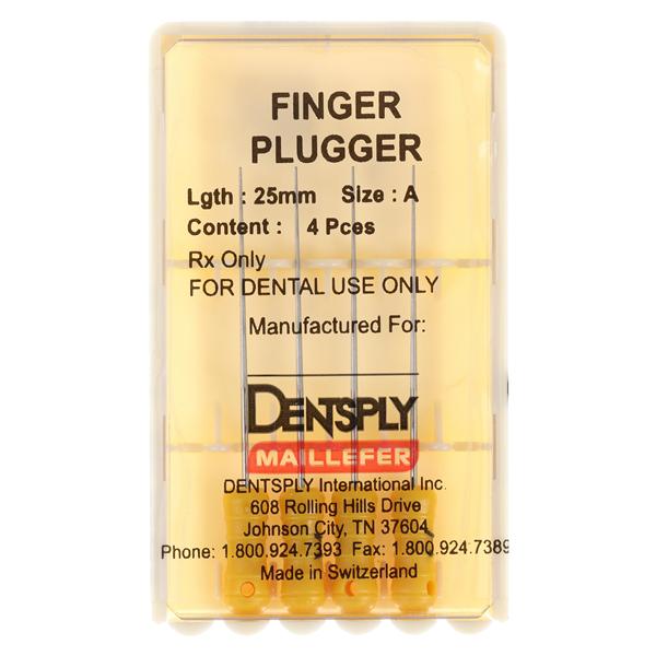 Finger Plugger 25 mm A Yellow Conical 4/Bx