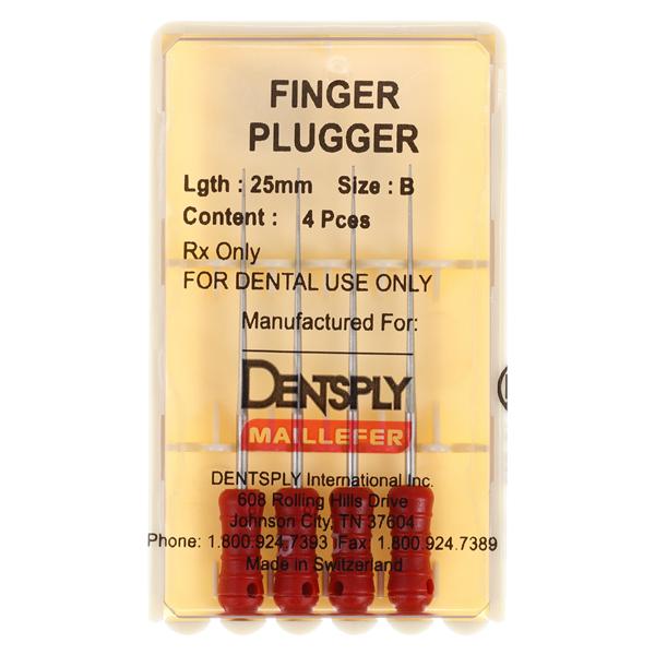 Finger Plugger 25 mm B Red Conical 4/Bx
